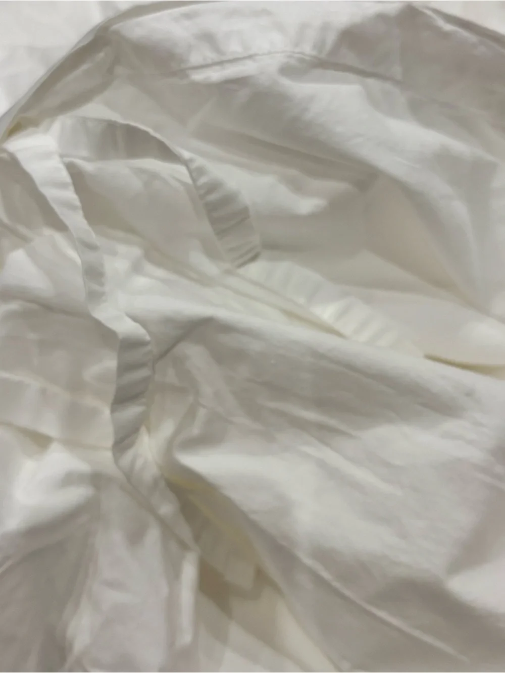 Organic Crisp Percale Duvet Cover Full/Queen White